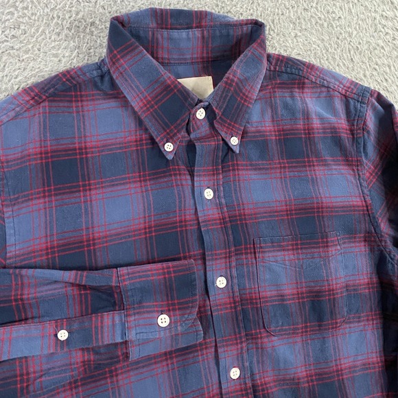Band of Outsiders Shirt Mens Small (1) Button Down Flannel Cotton Plaid Preppy - Picture 1 of 10